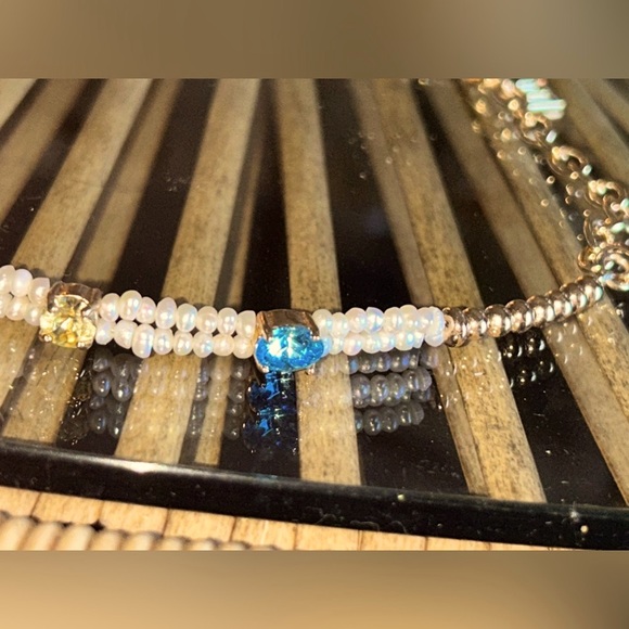 Gorgeous White Pearl + Color Jewels Chocker❤️ - Picture 3 of 8